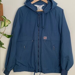 Vintage Rally Express 70’s Navy Blue Hooded Jacket